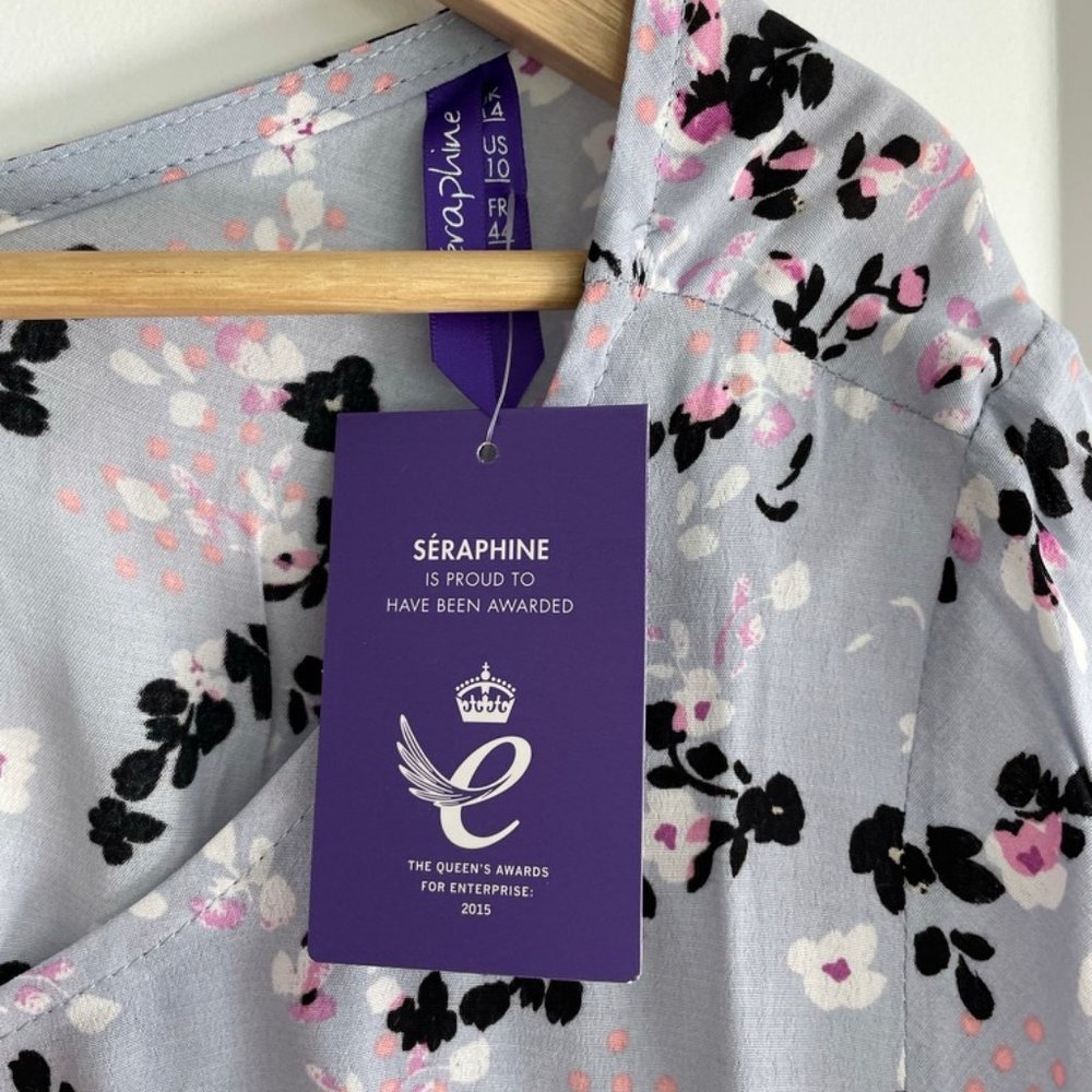 Seraphine Lilac Floral Maternity Dress Size 10 NWT - Picture 4 of 4
